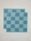 Westside Home Dusty Blue Checkered Design Face Towel (Set of 2)