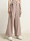 Nuon Taupe High-Rise Flared Trousers