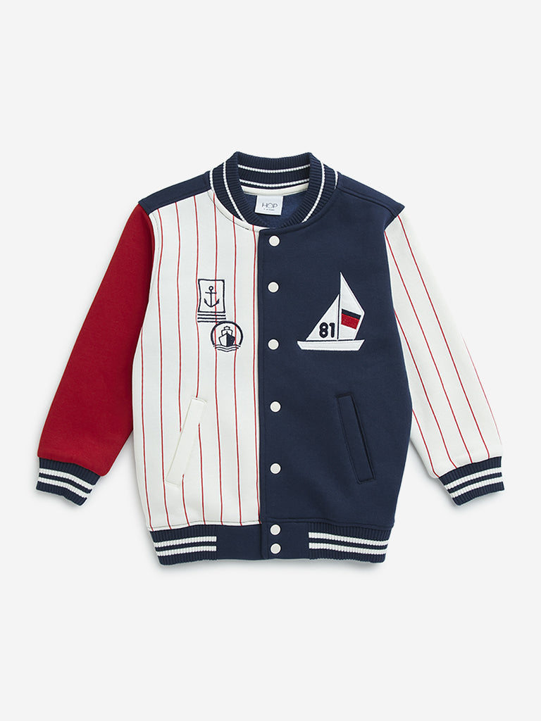 HOP Kids Navy Colour-Blocked Jacket