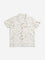 HOP Kids Beige Marble Print Resort-Fit Cotton Shirt