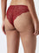 Wunderlove Dark Red Lace Detailed Brazilian Brief