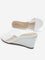 LUNA BLU White Vinyl Wedge Heel Sandals