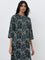 Utsa Indigo Botanical Design A-Line Kurta