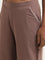 Superstar Brown Solid High-Rise Cotton Blend Pants