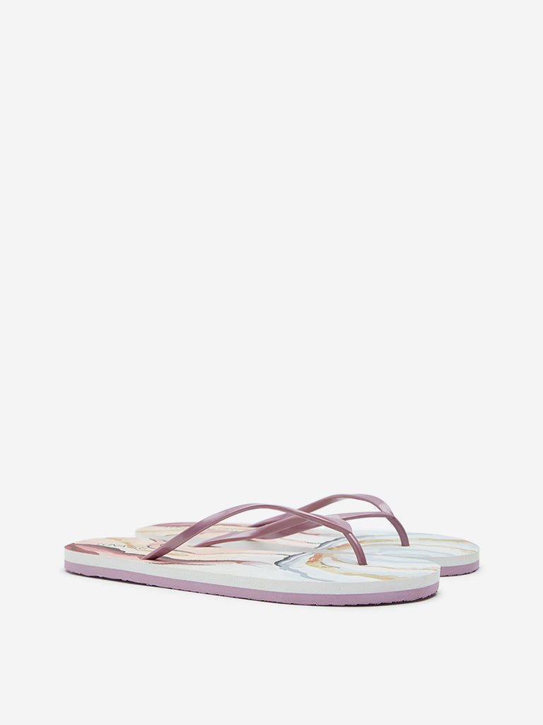 LUNA BLU Multicolour Marble Design Flip-Flop