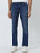 WES Casuals Blue Washed Slim - Fit Mid - Rise Jeans