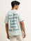 Nuon Sage Text Printed Relaxed-Fit Cotton T-Shirt