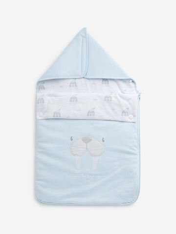 HOP Baby Light Blue Animal Printed Cotton Sleeping Bag