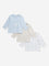 HOP Baby Light Blue Printed Cotton T-Shirt - Pack of 3