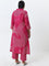 Diza Pink Bandhani Pattern A-line Cotton Kurta