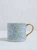 Westside Home Blue Artisan Floral Printed Mug