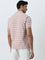 WES Casuals Dusty Pink Striped Relaxed-Fit Polo T-Shirt