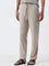 ETA Taupe Mid-Rise Relaxed-Fit Cotton Blend Chinos