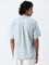 ETA Light Blue Schiffli Design Relaxed-Fit Shirt