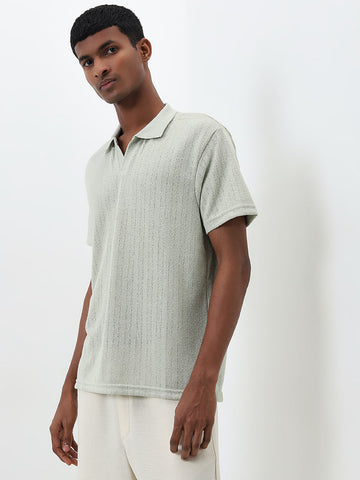 ETA Mint Self-Striped Relaxed-Fit T-Shirt