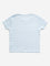 Y&F Kids Light Blue Striped Ribbed Cotton Blend T-Shirt