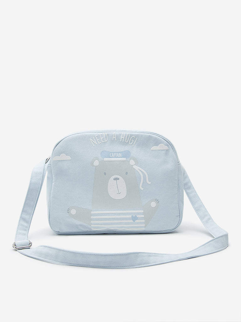 HOP Baby Light Blue Animal Design Cotton Changing Bag