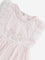 HOP Baby Light Pink Floral Embroidered Party Dress