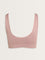 Superstar Mauve Ribbed Textured Padded Plunge Cotton Bra