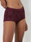 Superstar Burgundy Floral Lace Design Full Cotton Brief