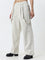 Nuon Beige Dungaree-Style High-Rise Trousers