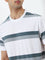 WES Lounge Dark Sage Striped Relaxed-Fit T-Shirt