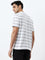 WES Lounge White Textured Relaxed-Fit T-Shirt