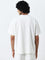 Studiofit Off-White Textured Relaxed-Fit T-Shirt