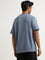 Studiofit Dusty Blue Slim-Fit Cotton T-Shirt