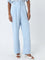 Wardrobe Light Blue High-Rise Trousers