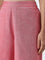 Utsa Light Pink High-Rise Straight Cotton Pants