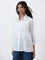 Utsa White Schiffli Design Cotton Ethnic Tunic