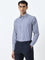 WES Formals Light Navy Striped Relaxed-Fit Shirt