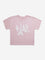 HOP Kids Pink Text Embossed Cotton T-Shirt