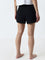 Superstar Black High-Rise Cotton Shorts