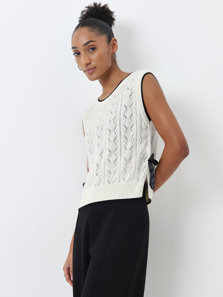 Wardrobe Off-White Knitted Top