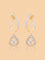 Elegant Drop Earrings with Lab Diamond Accents