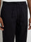ETA Black Slim-Crop Fit Mid-Rise Cotton Chinos