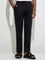 ETA Black Slim-Crop Fit Mid-Rise Cotton Chinos