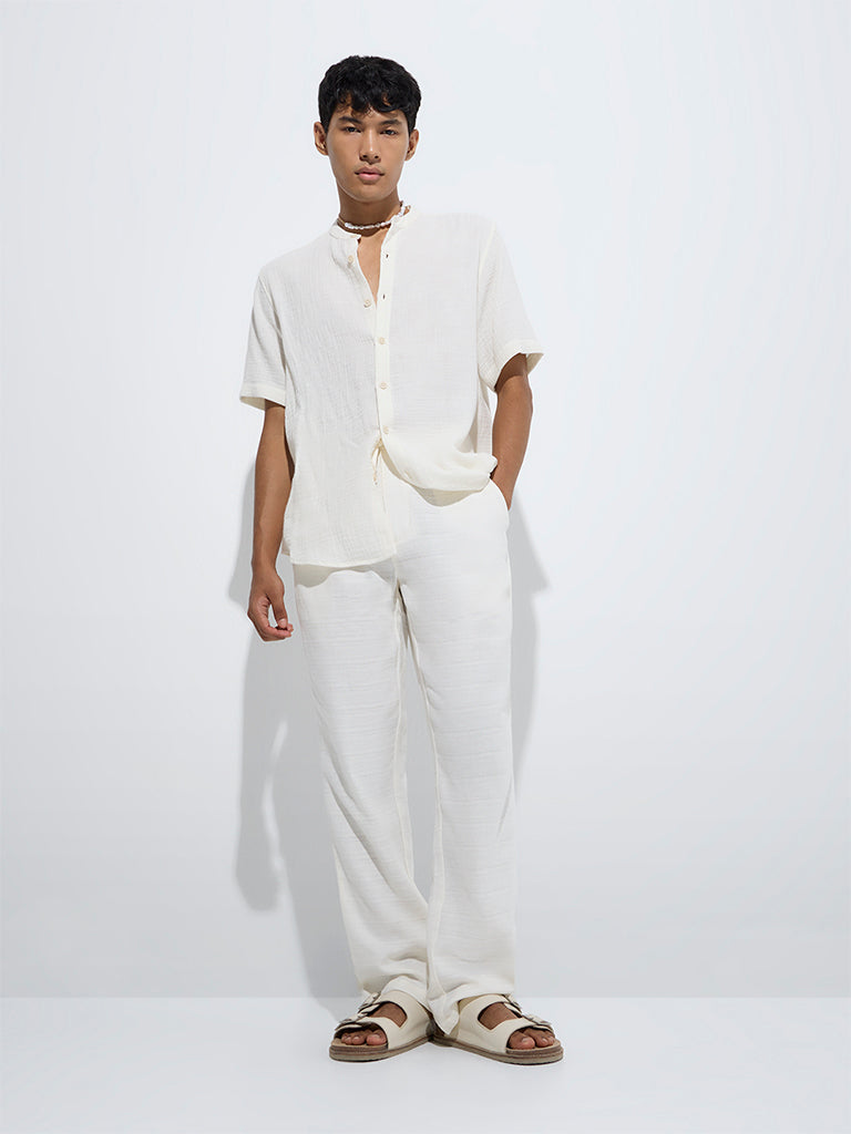 ETA Off-White Relaxed-Fit Mid-Rise Cotton-Blend Chinos