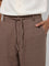 ETA Brown Relaxed-Fit Mid-Rise Cotton-Blend Chinos