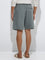 ETA Grey Relaxed-Fit Mid-Rise Cotton-Blend Shorts