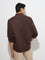 Ascot Dark Brown Solid Relaxed-Fit Linen-Blend Shirt