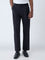 Ascot Black Relaxed-Fit Mid-Rise Cotton-Blend Trousers