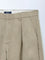 Ascot Light Taupe Mid-Rise Relaxed Fit Cotton-Blend Trousers