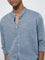 ETA Dusty Blue Stripe Design Relaxed-Fit Cotton Shirt