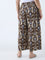 Diza Brown Ikat Design Ethnic Pants
