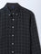 Ascot Black Check Relaxed Fit Linen Shirt