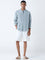 ETA Teal Embroidered Resort-Fit Cotton Shirt