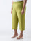 Diza Lime Solid Ethnic Pants